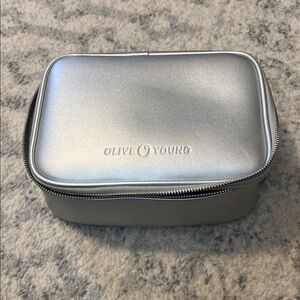 Olive Young Silver Makeup Case